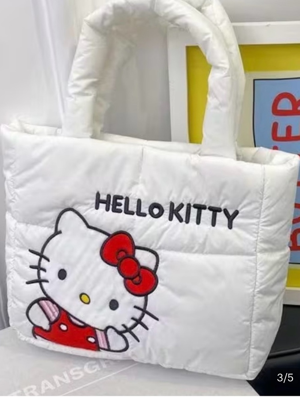 Sanrio Hello Kitty Quilted Tote Bag NWOT